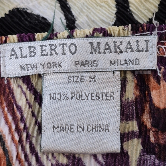 Alberto Makali Vibrant Crinkle Butterfly Open Front Cardigan Topper - Size M - Picture 9 of 10